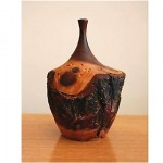 vintage doug ayers petite wood weed vase