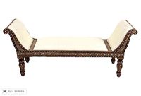 vintage inlaid bone chaise lounge