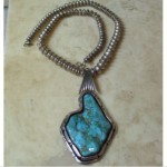 vintage jimmy secatero silver and turquoise necklace
