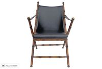 vintage labarge leather campaign chair