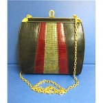 vintage lizard leather handbag