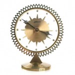 vintage mauthe brass transparent clock