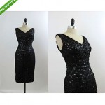 vintage mid-century sequin cocktail dress