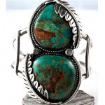 vintage navajo bisbee turquoise sterling cuff bracelet