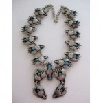 vintage navajo squash blossom necklace