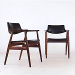 vintage pair mid-century danish modern rosewood side chairs