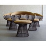 vintage set warren platner for knoll wire dining chairs