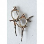 vintage sterling lovebirds brooch