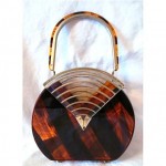 vintage tortoise lucite purse