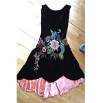 vintge 1920s embroidered velvet party dress