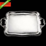 antique 1860s russian solid silver serving tray