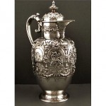 antique 1895 edward and sons sterling silver pitcher