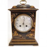 antique 1900s french chinoiserie mantle clock