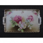 antique 1900s victoria co handpainted porcelain tray