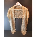 antique 19th century maltese silk lace shawl