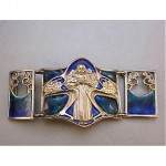 antique art noueau kate harris for huttons belt buckle