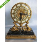 antique e f caldwell bronze mantle clock