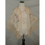 antique embroidered silk cape