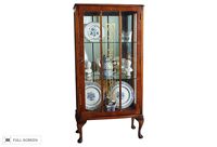 antique english mahogany vitrine