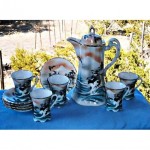 antique nippon mint handpainted porcelain chocolate set