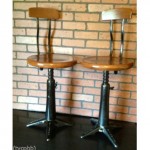 antique singer machinist cast iron stools