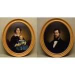 vintage 1859 nollen family oil portraits