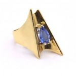 vintage 18k tanzanite ring