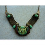 vintage 1920s egyptian revival necklace