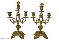 vintage 1920s french gilt candleholders