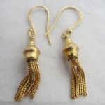 vintage 1920s gold tassel earrings