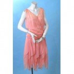 vintage 1920s silk chiffon flapper dress