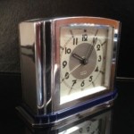 vintage 1930s french chrome and bakelite alarm clock