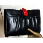 vintage 1940s calf leather and bakelite clutch