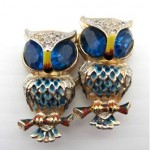 vintage 1940s coro owl duette convertible fur clips brooch