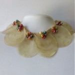 vintage 1940s miriam haskell frank hess shellcollar bib necklace