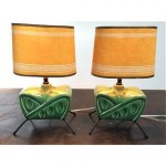 vintage 1950s boudoir lamps