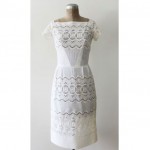 vintage 1950s cotton broderie anglaise dress