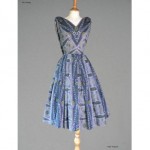 vintage 1950s cotton print day dress