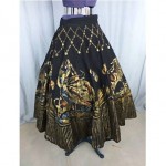 vintage 1950s metallic hand painted circle skirt