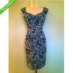 vintage 1950s rhinestone cotton dress