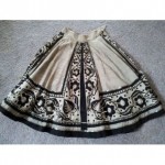 vintage 1960s fiesta silver sequin skirt