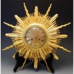 vintage 1960s german gilt sun clock