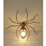 vintage 1960s italian iron and glass spider wall light