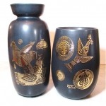vintage 1960s pair george biard for hyalyn vases