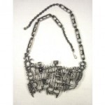 vintage 1970s guy gilles vidal brutalist pewter necklace