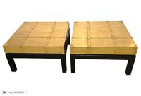 vintage 1970s pair sarreid brass cocktail tables