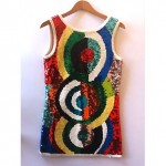 vintage 1980s adrienne vittadini sequin knit top mini