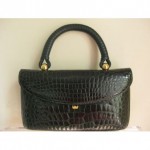 vintage 1990s contessa crocodile handbag