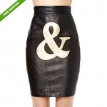 vintage 1990s moschino cheap & chic leather skirt