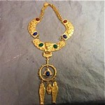 vintage alexis kirk egypt theme necklace
